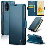 Custodia in pelle antifurto RFID con fibbia per OPPO A57 4G e A57s 4G