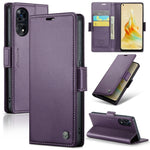 Custodia in pelle antifurto RFID con fibbia per OPPO A57 4G e A57s 4G