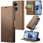 Custodia in pelle antifurto RFID con fibbia per OPPO A57 4G e A57s 4G