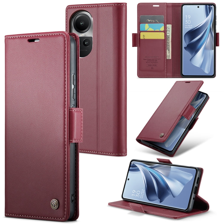 Custodia in pelle antifurto RFID con fibbia per OPPO A57 4G e A57s 4G