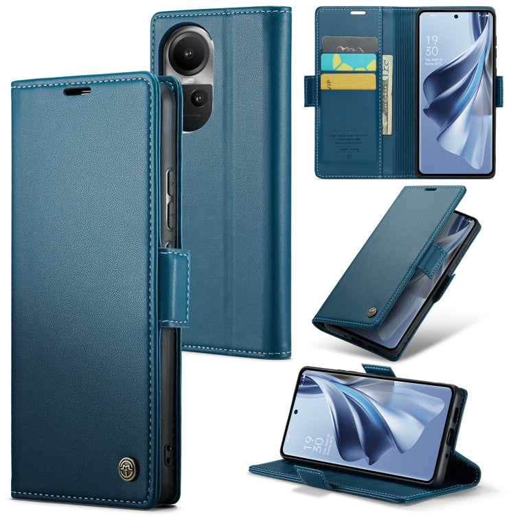 Custodia in pelle antifurto RFID con fibbia per OPPO A57 4G e A57s 4G
