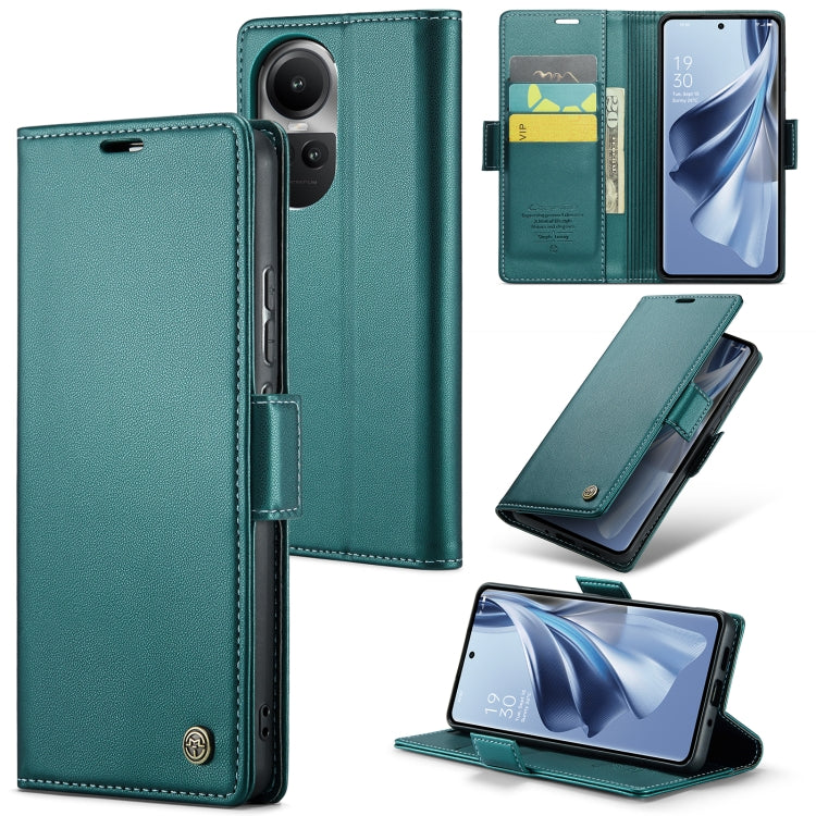 Custodia in pelle antifurto RFID con fibbia per OPPO A57 4G e A57s 4G