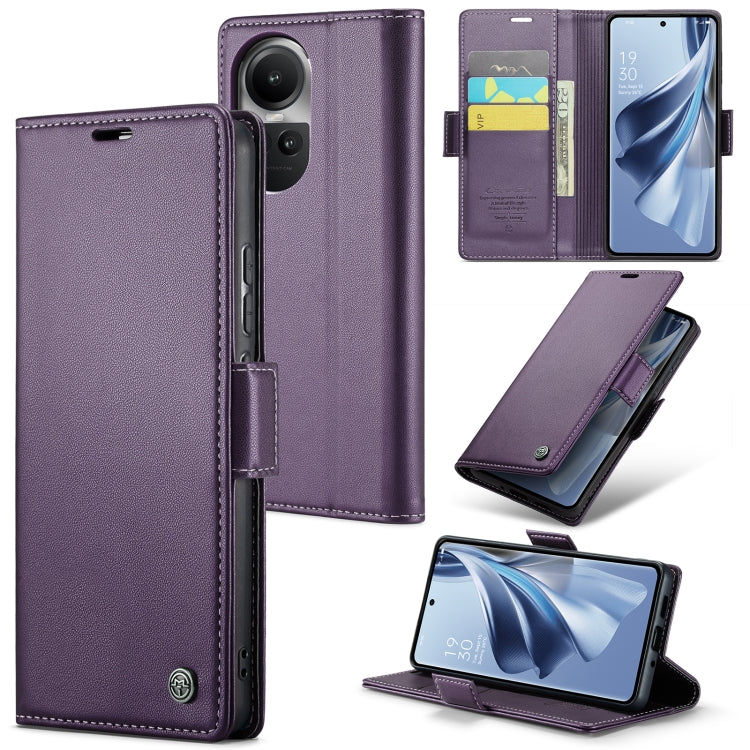 Custodia in pelle antifurto RFID con fibbia per OPPO A57 4G e A57s 4G