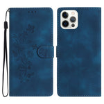 Custodia in pelle con motivo floreale per smartphone compatibili