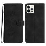 Custodia in pelle con motivo floreale per smartphone compatibili