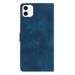 Custodia in pelle con motivo floreale per iPhone 12 e 11