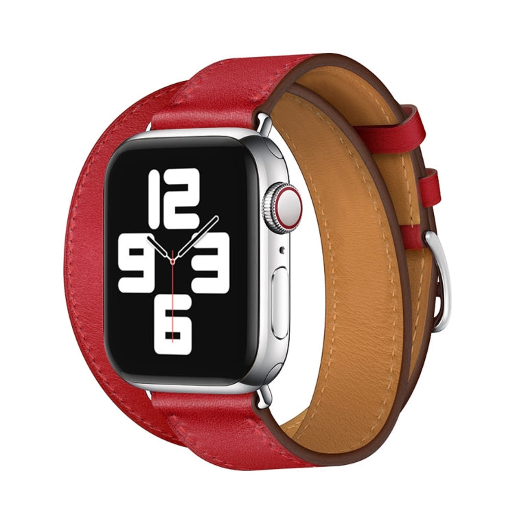 Cinturino in pelle doppio anello per Apple Watch