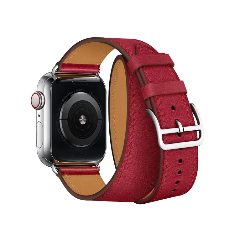Cinturino in pelle doppio anello per Apple Watch
