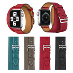 Cinturino in pelle doppio anello per Apple Watch