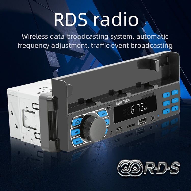 SWM D3400 Lettore MP3 Bluetooth per auto con radio FM