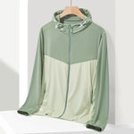Cappotto sportivo UPF40+ in seta di ghiaccio elastico
