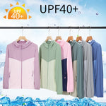 Cappotto sportivo UPF40+ in seta di ghiaccio elastico