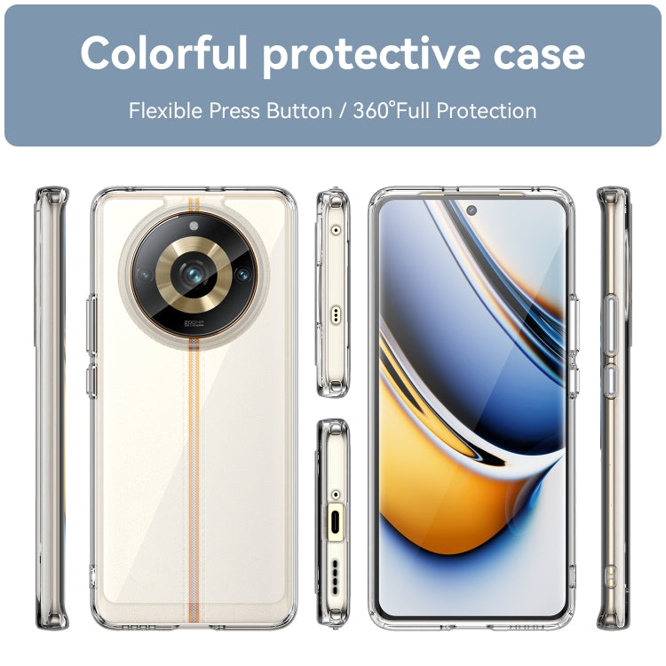 Custodia per telefono in acrilico + TPU serie colorata, For Realme 11 Pro+