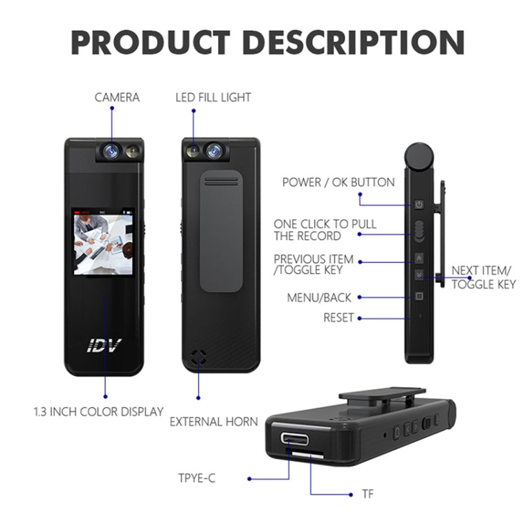 Mini videoregistratore portatile HD 1080P iDV L13
