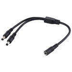 Cavo alimentazione 5,5 x 2,1 mm femmina a 2 maschi 30-70 cm