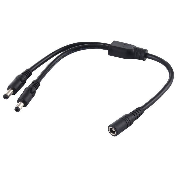 Cavo alimentazione 5,5 x 2,1 mm femmina a 2 maschi 30-70 cm