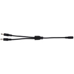 Cavo alimentazione 5,5 x 2,1 mm femmina a 2 maschi 30-70 cm