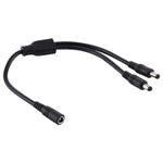 Cavo alimentazione 5,5 x 2,1 mm femmina a 2 maschi 30-70 cm