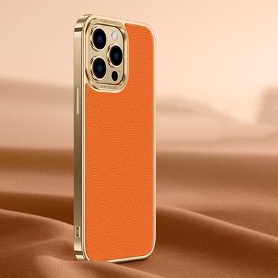 Custodia in vera pelle Litchi per iPhone 14, 13 e 12 | 22b2 – 22b2.com