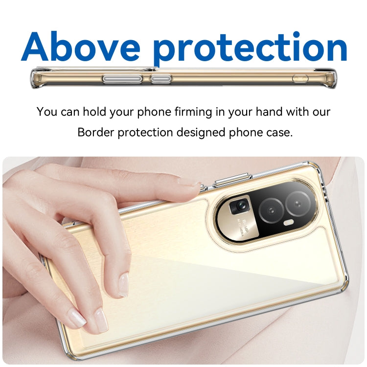 Custodia per telefono in acrilico + TPU serie colorata, For OPPO Reno10 Pro Global / Reno10 Global