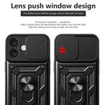 Cover scorrevole in TPU e PC per iPhone 16 Plus