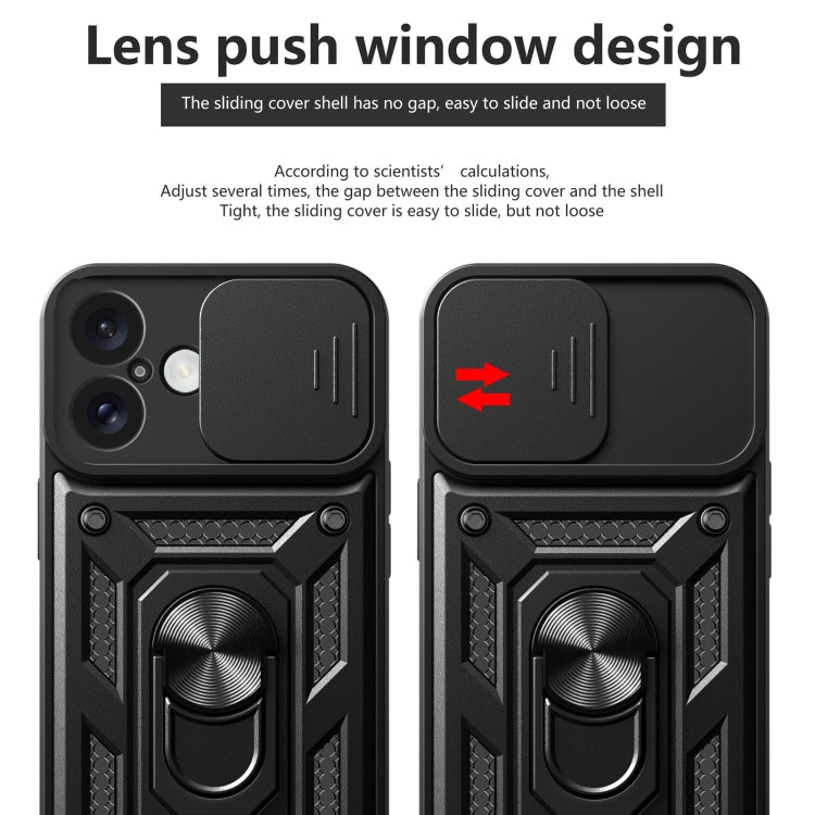 Cover scorrevole in TPU e PC per iPhone 16 Plus