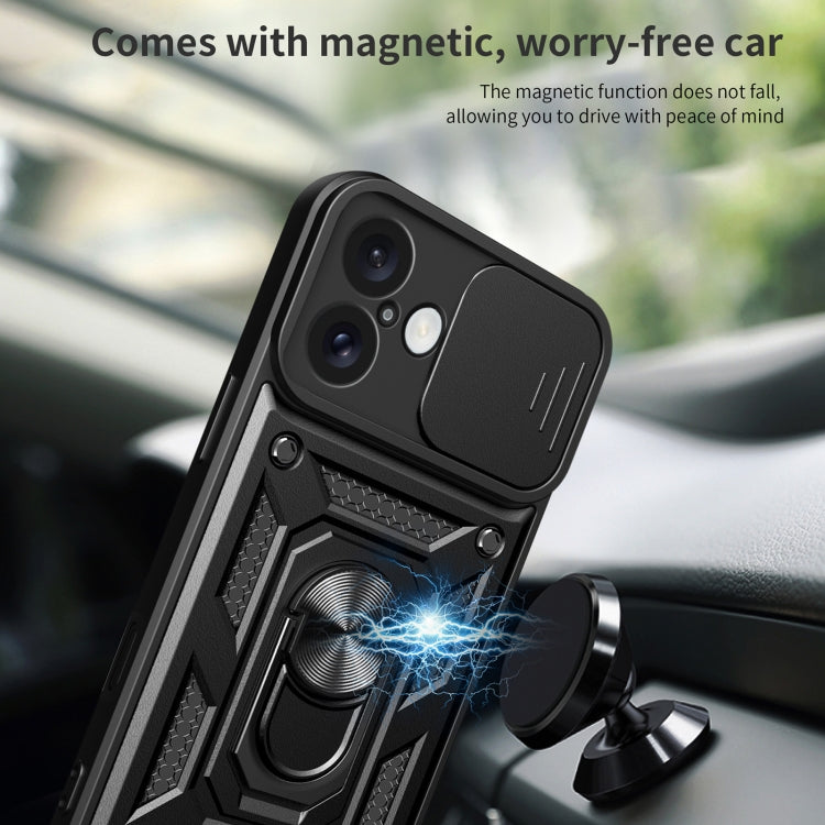 Cover scorrevole in TPU e PC per iPhone 16 Plus