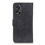KHAZNEH Custodia per telefono in pelle a conchiglia con texture retrò, For OPPO A38 4G, For OPPO A1 5G