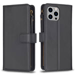 Custodia portafoglio in pelle per iPhone 14, 14 Plus, 14 Pro
