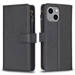 Custodia portafoglio in pelle per iPhone 15