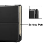 Custodia orizzontale in pelle con supporto per Microsoft Surface Go 2 e Surface