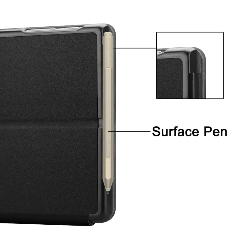 Custodia orizzontale in pelle con supporto per Microsoft Surface Go 2 e Surface