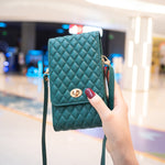 Borsa a tracolla verticale in PU per smartphone fino a 7,2"