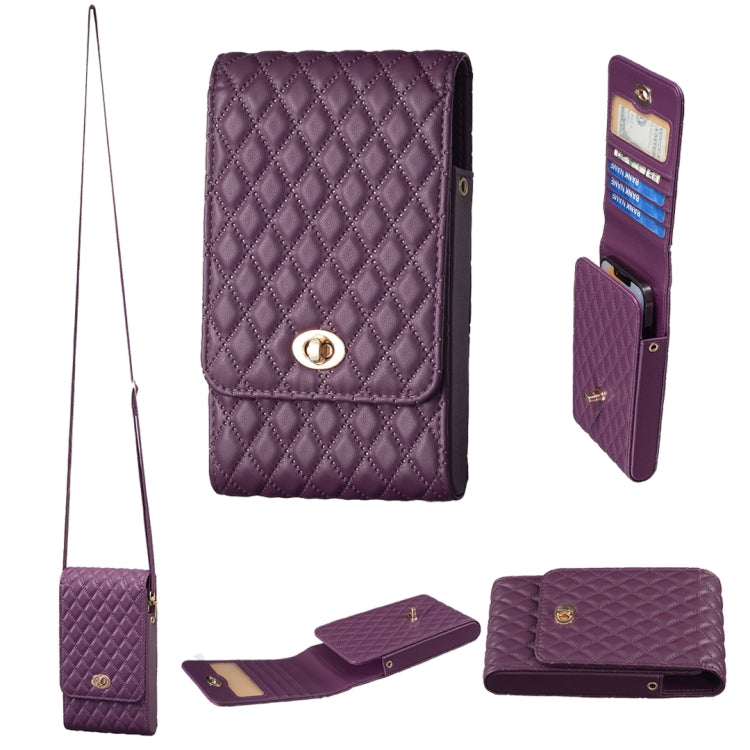 Borsa a tracolla verticale in PU per smartphone fino a 7,2"