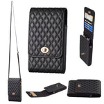 Borsa a tracolla verticale in PU per smartphone fino a 7,2"