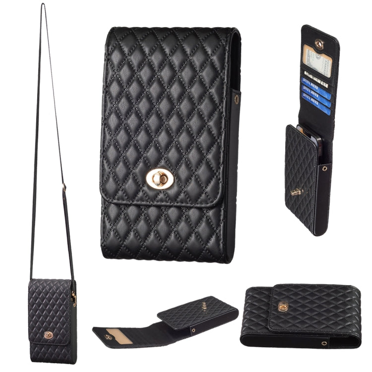 Borsa a tracolla verticale in PU per smartphone fino a 7,2"
