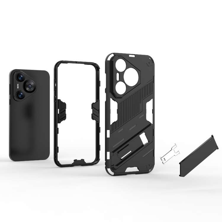 Punk Armor 2 in 1 PC + custodia per telefono in TPU con supporto, For Huawei Pura 70, For Huawei nova 11 SE, For Huawei nova 12 Pro