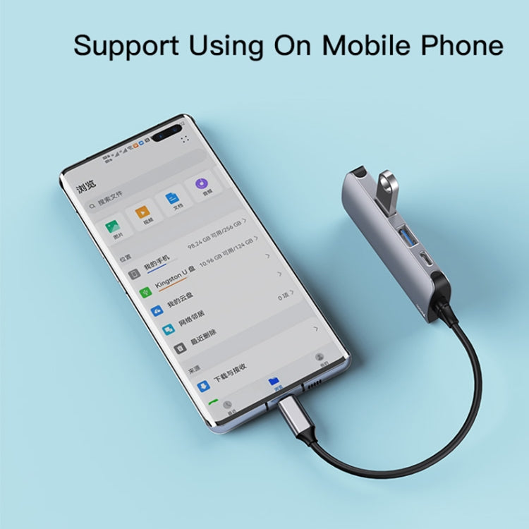 Yesido HB15 Hub USB-C 6 in 1 con porte SD, USB e RJ45