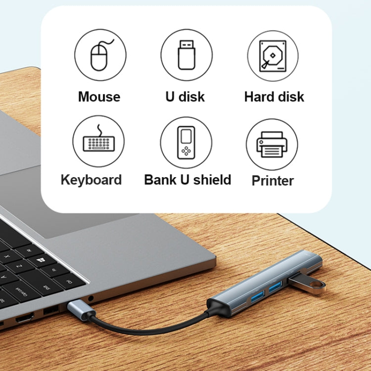 Yesido HB17 Adattatore HUB USB-C 4 porte 4 in 1