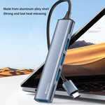 Yesido HB17 Adattatore HUB USB-C 4 porte 4 in 1