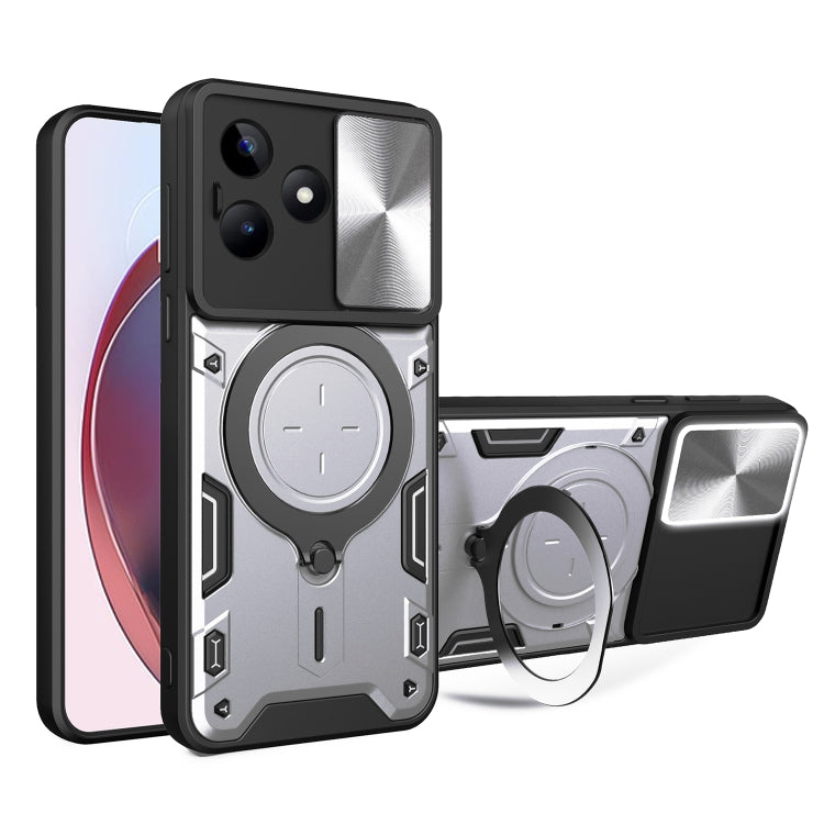 Custodia con supporto magnetico e camshield scorrevole per Realme 11 4G, 11 5G