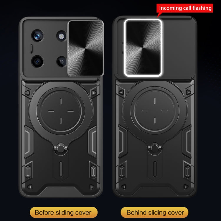 Custodia con supporto magnetico e camshield scorrevole per Realme 11 4G, 11 5G