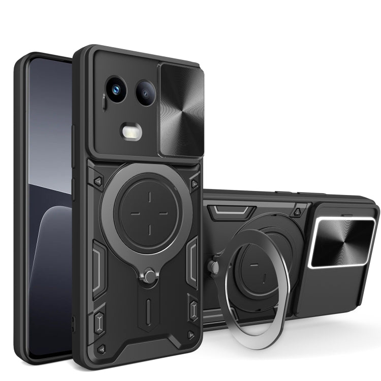 Custodia con supporto magnetico e camshield scorrevole per Realme 11 4G, 11 5G