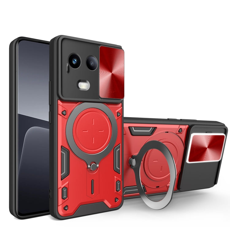 Custodia con supporto magnetico e camshield scorrevole per Realme 11 4G, 11 5G