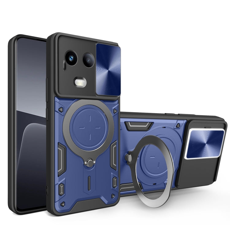 Custodia con supporto magnetico e camshield scorrevole per Realme 11 4G, 11 5G