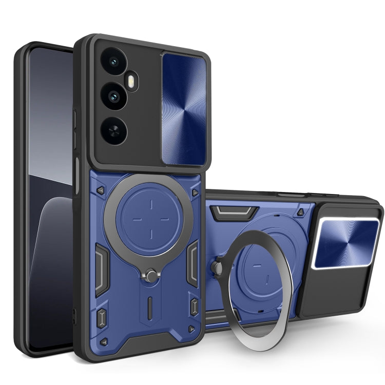 Custodia con supporto magnetico e camshield scorrevole per Realme 11 4G, 11 5G