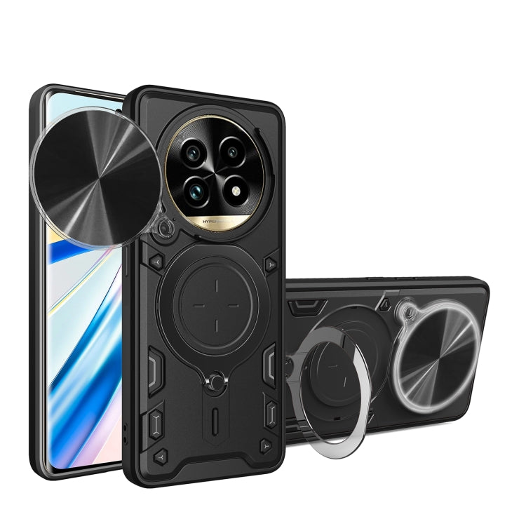 Custodia per telefono con supporto magnetico e camshield scorrevole per Realme