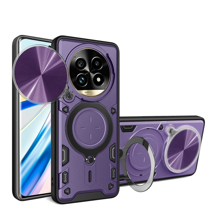 Custodia per telefono con supporto magnetico e camshield scorrevole per Realme