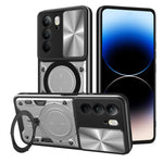 Custodia per telefono con supporto magnetico e camshield scorrevole per Realme