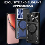 Custodia per telefono con supporto magnetico e camshield scorrevole per Realme